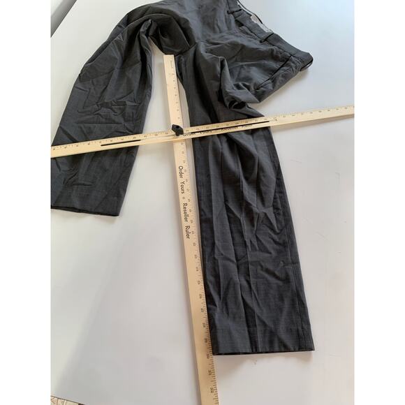 Kenneth Cole Pants Mens 32 x 30 Gray Slim Leg Pleated Trouser Wool Blend - Picture 6 of 7